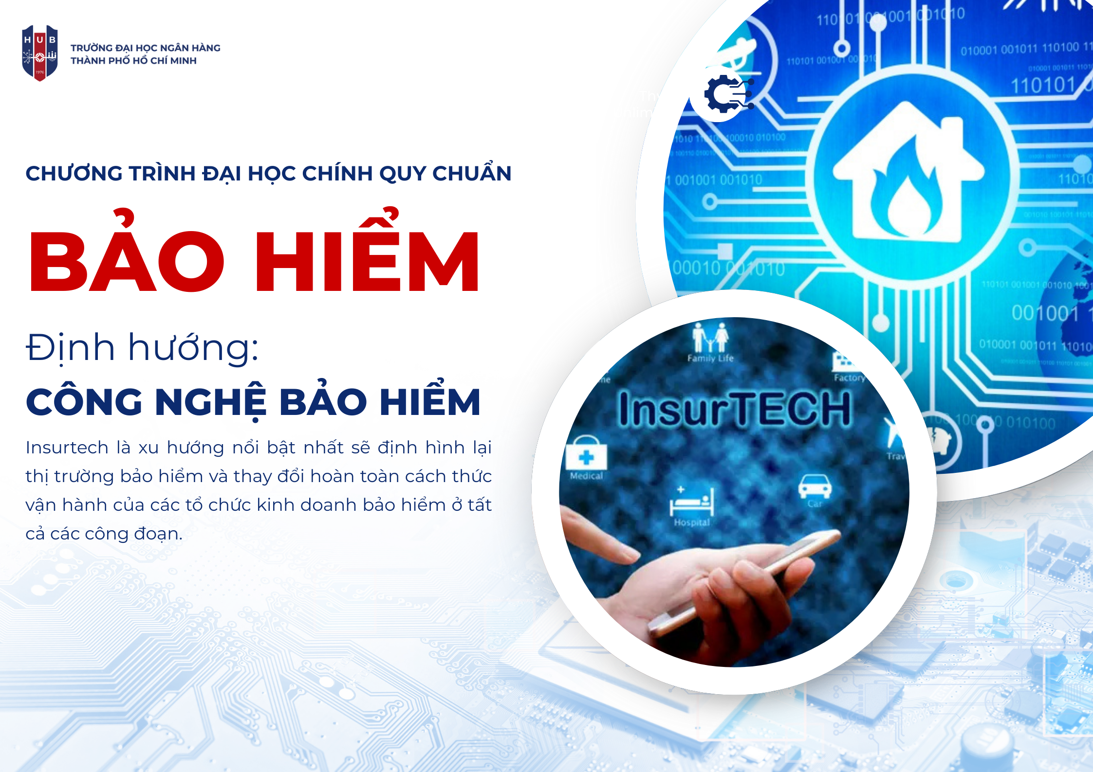 Ngành Bảo hiểm (chuyên ngành Công nghệ Bảo hiểm) tại HUB