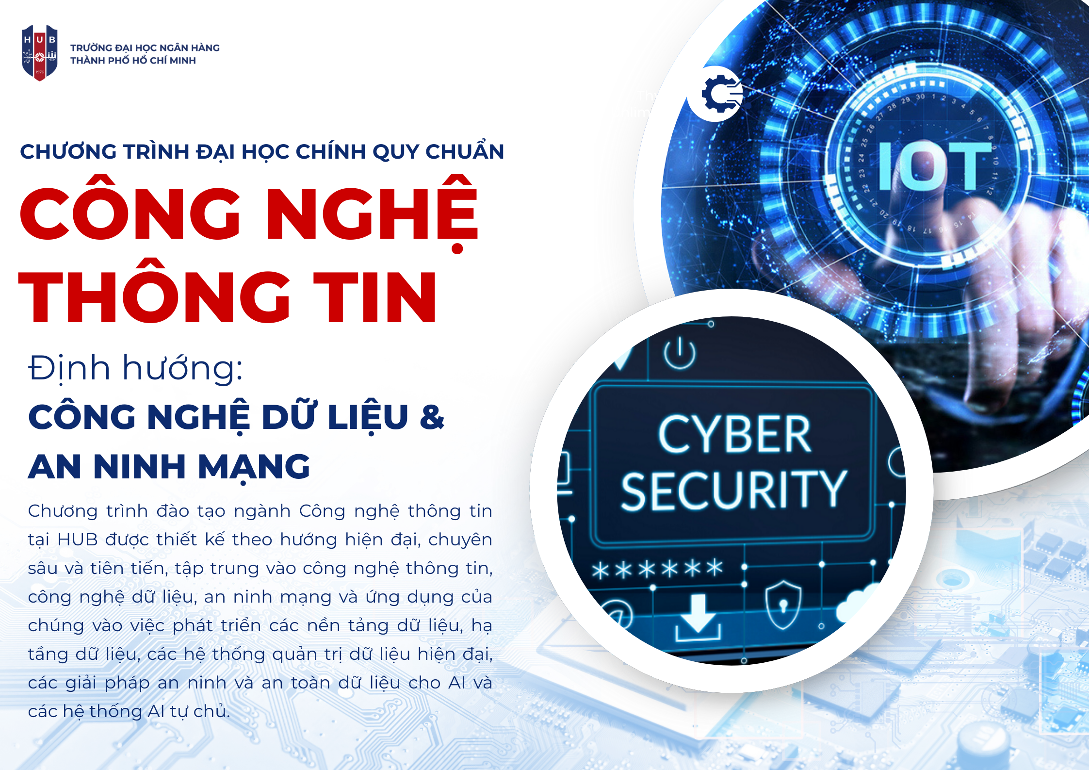 Ngành Công nghệ thông tin (Chương trình Công nghệ dữ liệu – An ninh mạng) tại HUB